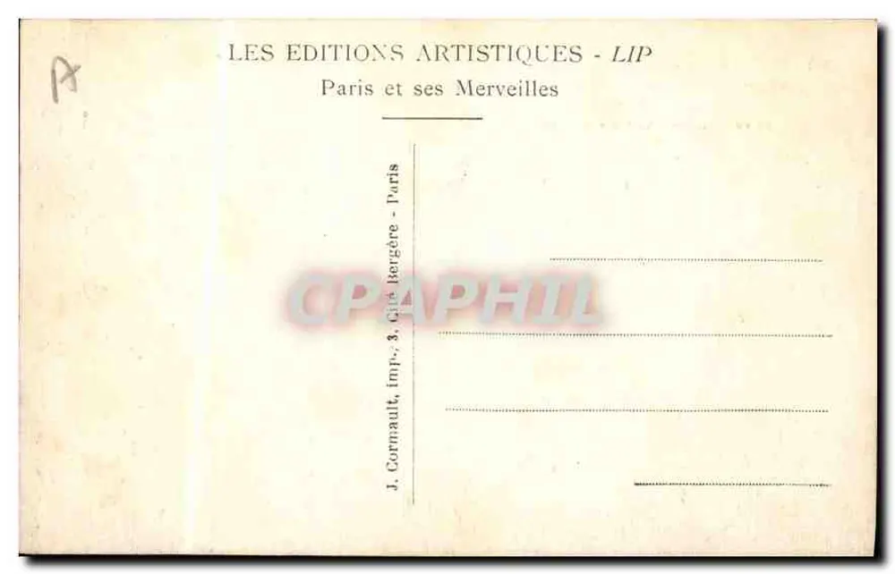 Paris — Die Basilika des Heiligen Herzens mit der Monumentalen Treppe und den Neuen Gärten — LIP - Rückseite