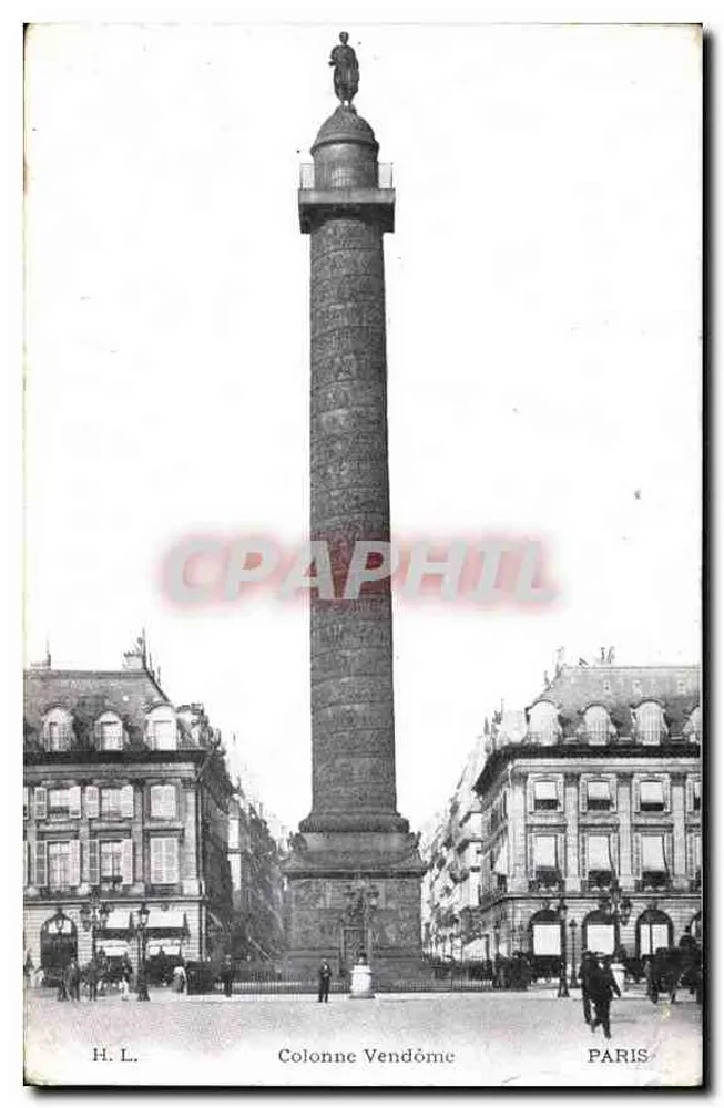 Coluna Vendôme — Paris — H. L. - Frente