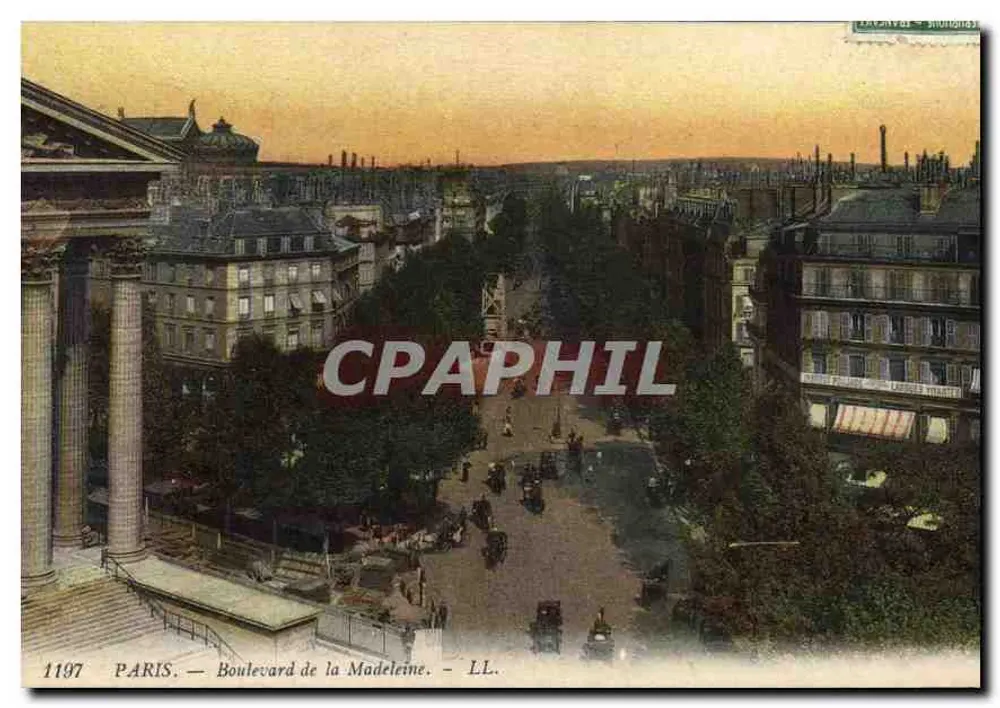 Paris — Boulevard de la Madeleine — LL. — n° 1197 - Frente