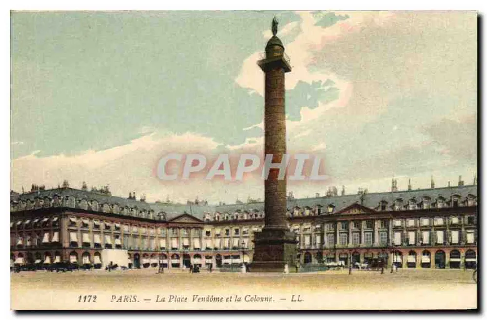 Paris — La Place Vendôme und die Säule — LL. n° 1172 - Vorderseite