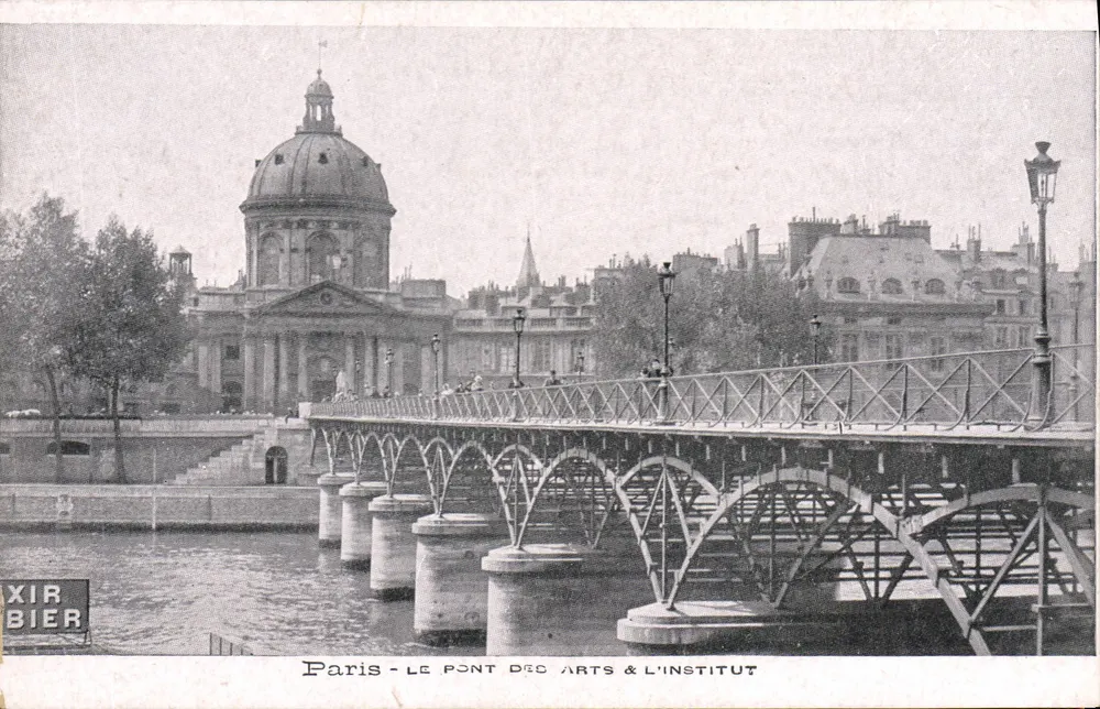 Paris - O Pont dos Artes & a Instituição — editor XIR BIER - Frente