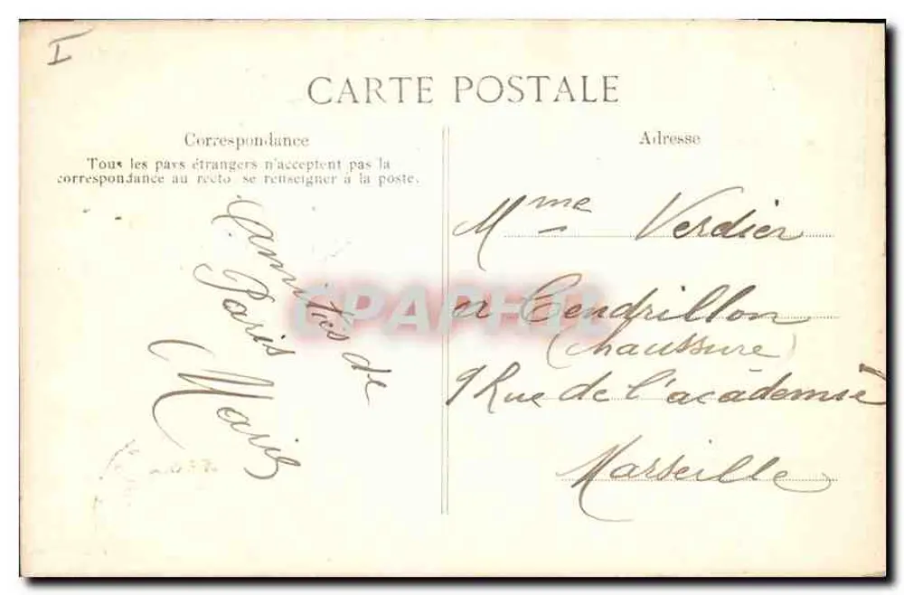 PARIS — Die Pfeile von Notre-Dame und Blick auf die Seine — unbekannter Verleger, Seriennummer 4403 - Rückseite