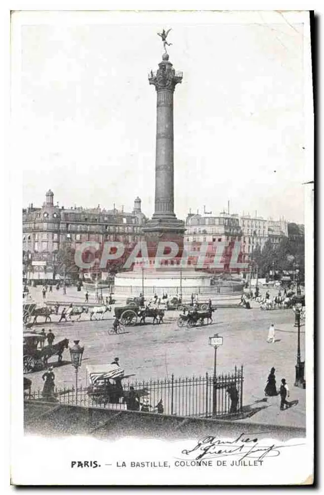 Paris — La Bastille, Colonne de Juillet — éditeur Amies & Grient, n° non visible - Vorderseite