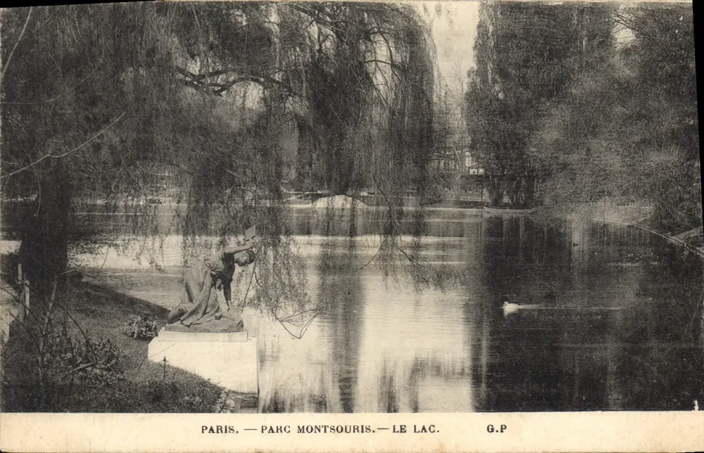 Paris — Parque Montsouris — O Lago — G.P. - Frente