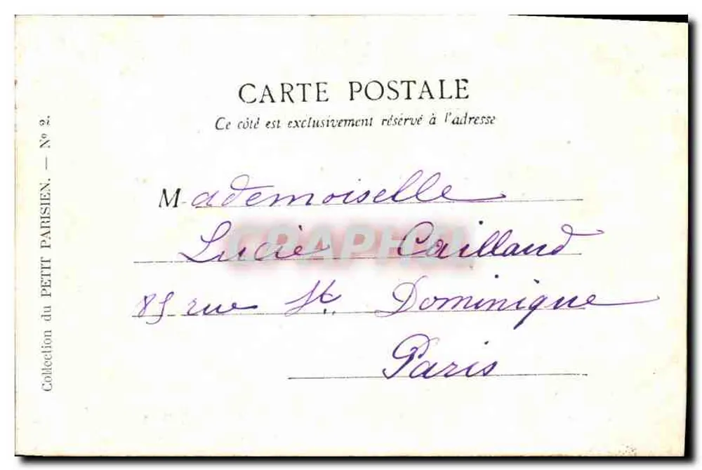 Paris — Grand Palais, Haupteingang (Champs-Élysées) — Collection du Petit Parisien, N° 2 - Rückseite