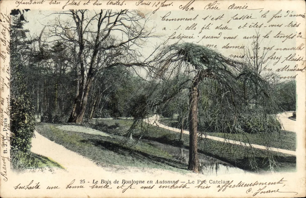 Der Bois de Boulogne im Herbst — Le Pré Catelan — B. J. C., Paris - Vorderseite