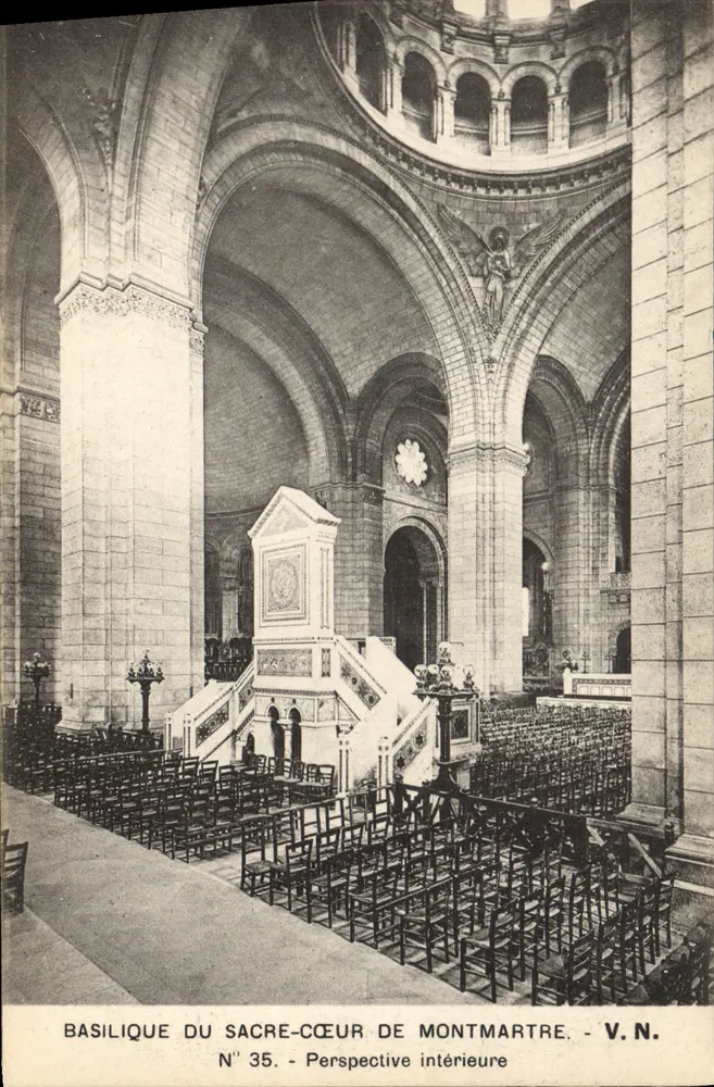 Basilika des Heiligen Herzens von Montmartre — Innenansicht — V.N. Nr. 35 - Vorderseite