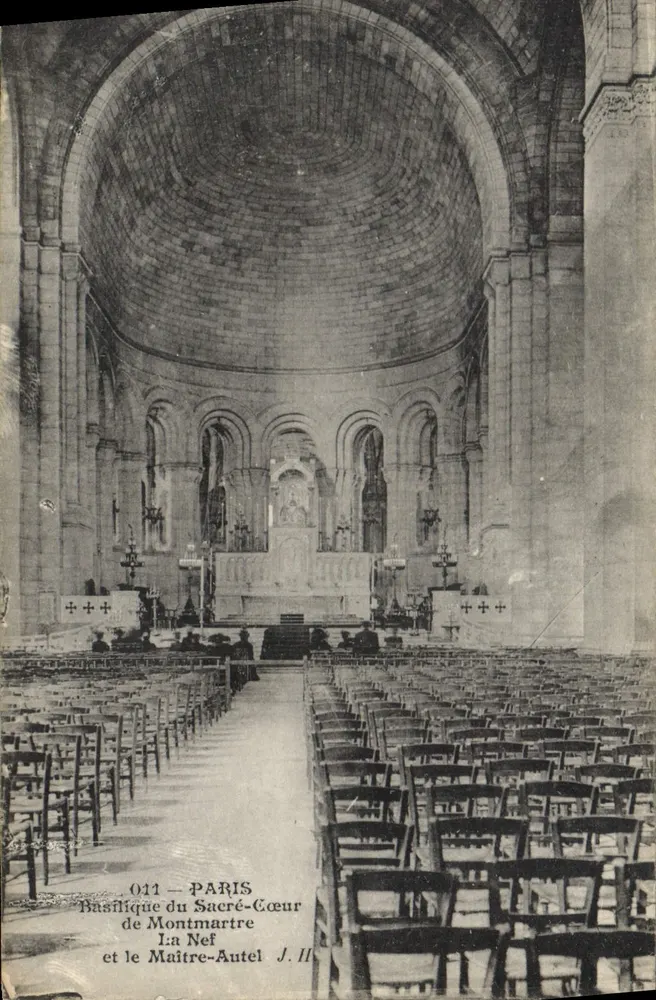 Basilika des Heiligen Herzens von Montmartre — Die Kirche und der Hochaltar — J. II - Vorderseite