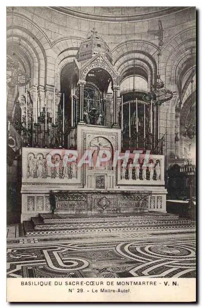 Basílica do Sagrado Coração de Montmartre — O Altar-Mestre — N° 29 — V. N. — Editor A. Longuet, Paris - Frente