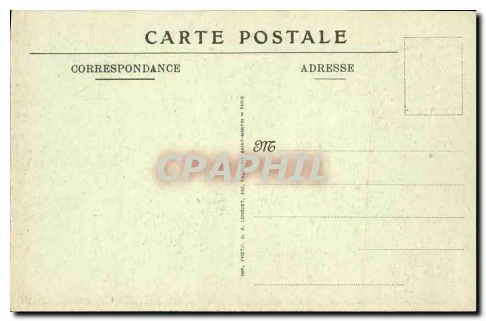 Basílica do Sagrado Coração de Montmartre — O Altar-Mestre — N° 29 — V. N. — Editor A. Longuet, Paris - Verso