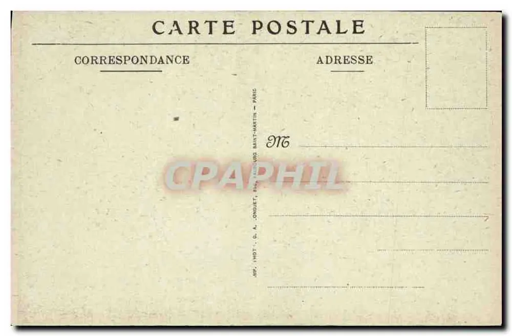 Basilika des Heiligen Herzens von Montmartre — Ein Engel vom Glockenturm von Dampf — V.N. Nr. 7 - Rückseite