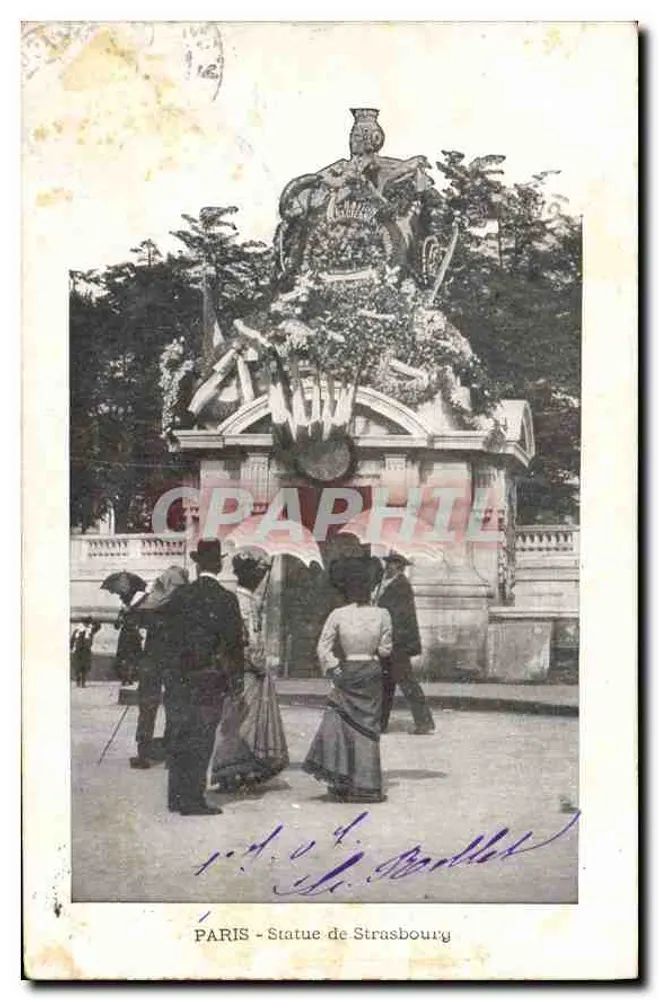 PARIS - Statua Strasburga — wydawca G. P. H. (G. P. H.) - Awers