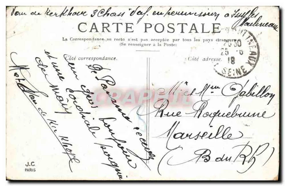 Paris — A Coluna Vendôme — J.C. Paris - Verso
