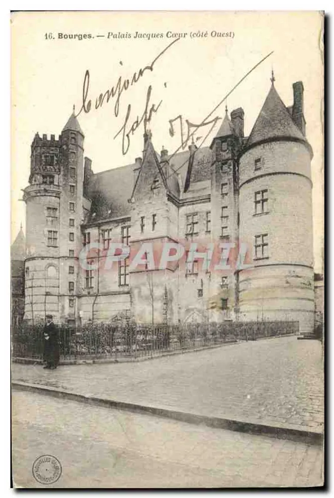 Bourges — Paleis Jacques Coeur (westzijde) — onbekende uitgever, serie-nummer 16 - Voorkant