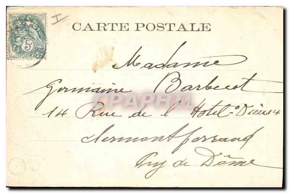 Bourges — Paleis Jacques Coeur (westzijde) — onbekende uitgever, serie-nummer 16 - Achterkant