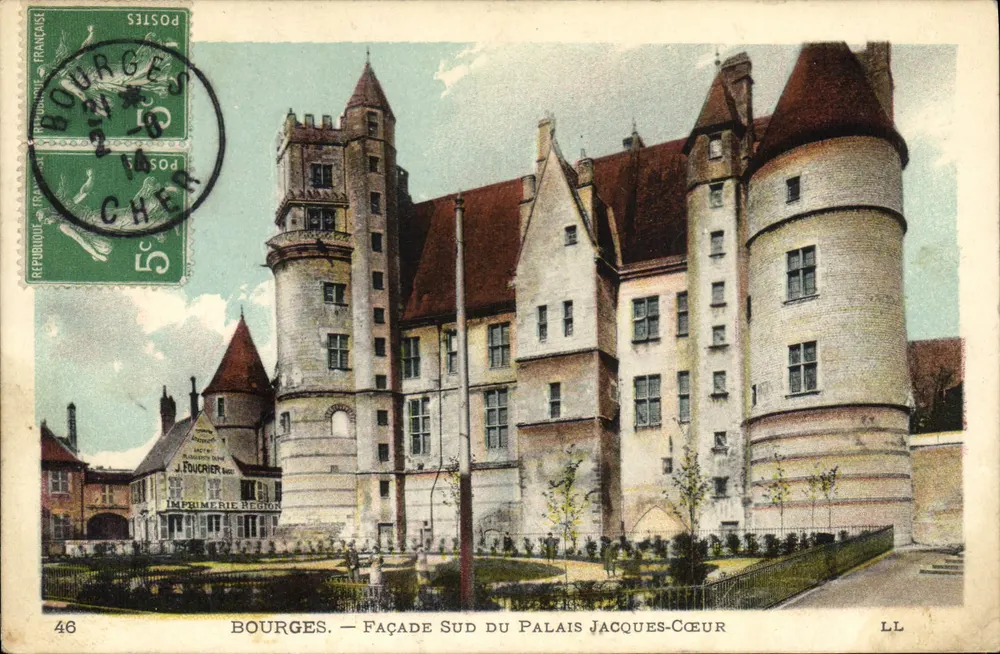 Bourges — Fachada Sul do Palácio Jacques-Cœur — J. Pouchier, Imprensa Regional - Frente