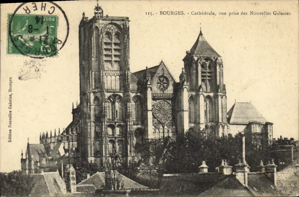 Bourges - Kathedrale, Ansicht vom Nouvelles Galeries — Edition Nouvelles Galeries, Nr. 115 - Vorderseite