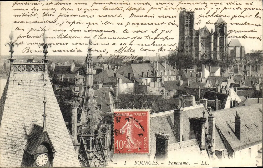 Bourges — Panorama — LL. — Éditeur LL. - Frente
