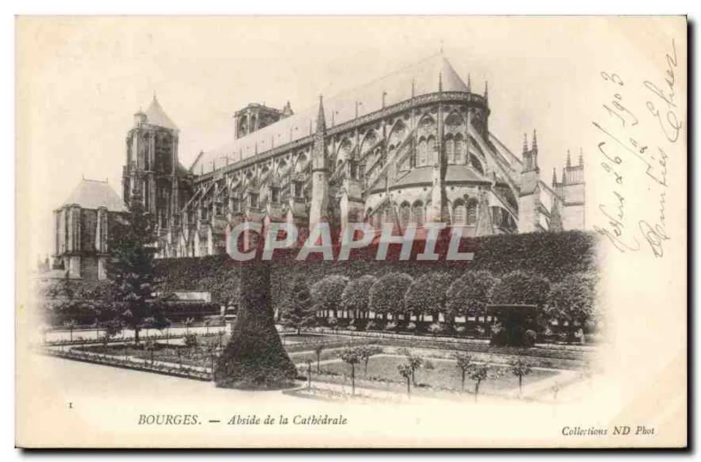 Bourges — Abside da Catedral — Collections ND Phot - Frente