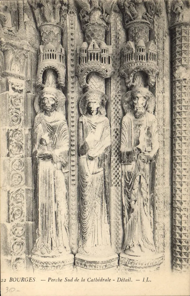 Bourges — Südportal der Kathedrale — Detail — I.L. - Vorderseite