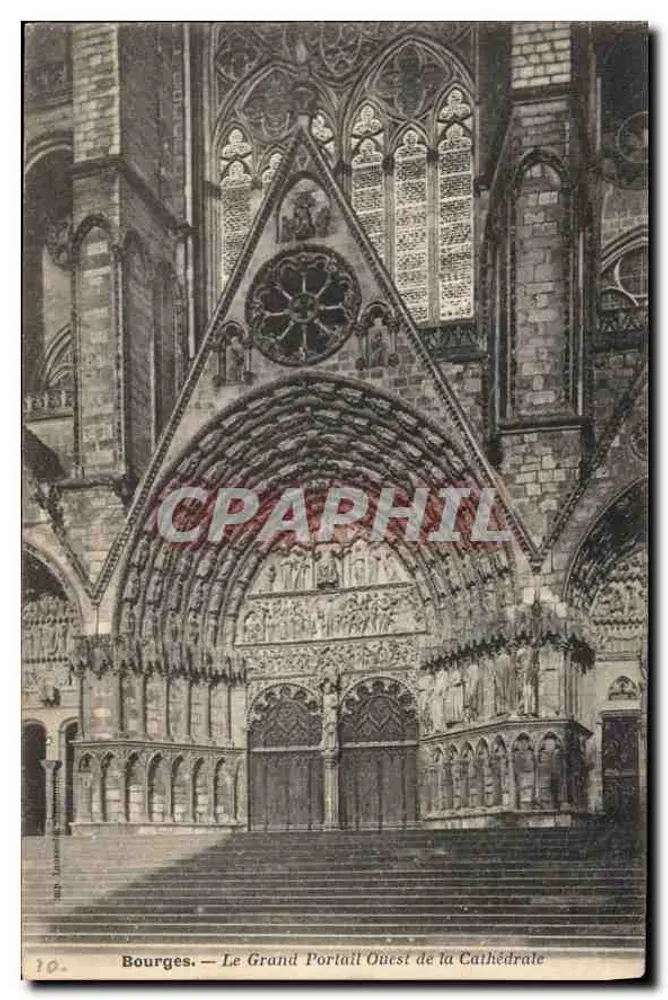 Bourges — Der Westliche Große Portal der Kathedrale - Vorderseite