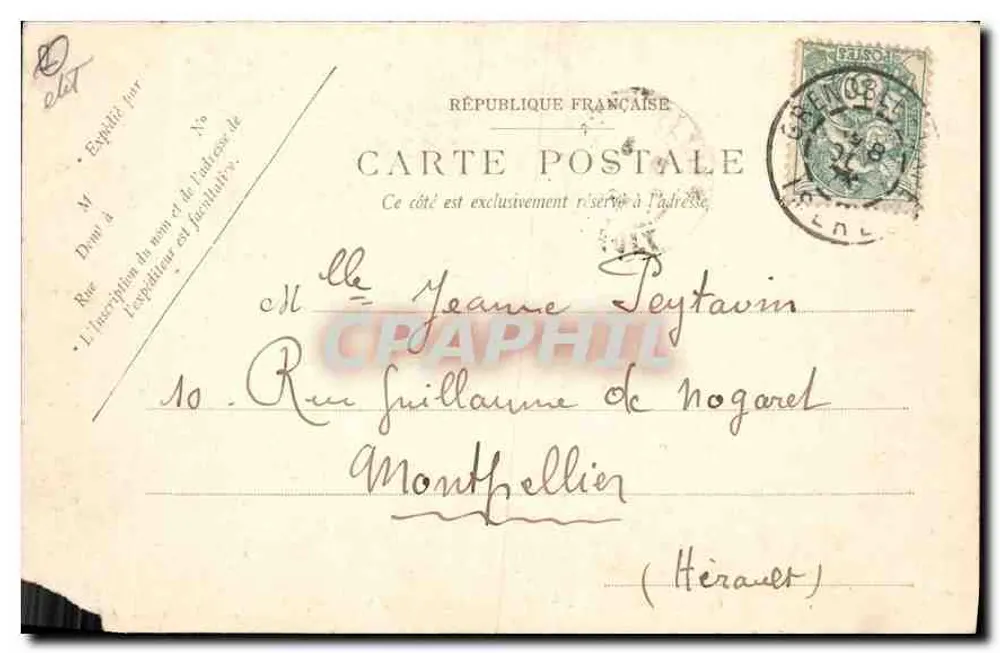 Voreppe — Obrzeża Grenoble — Papeterie des Alpes — Eug. Robert, Grenoble - Rewers