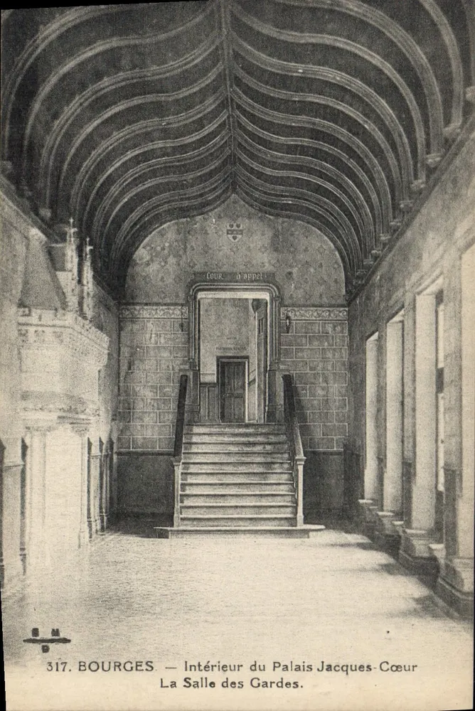 Bourges — Innenansicht des Palais Jacques-Cœur, Die Wachstube — Verlag S.M. n°317 - Vorderseite