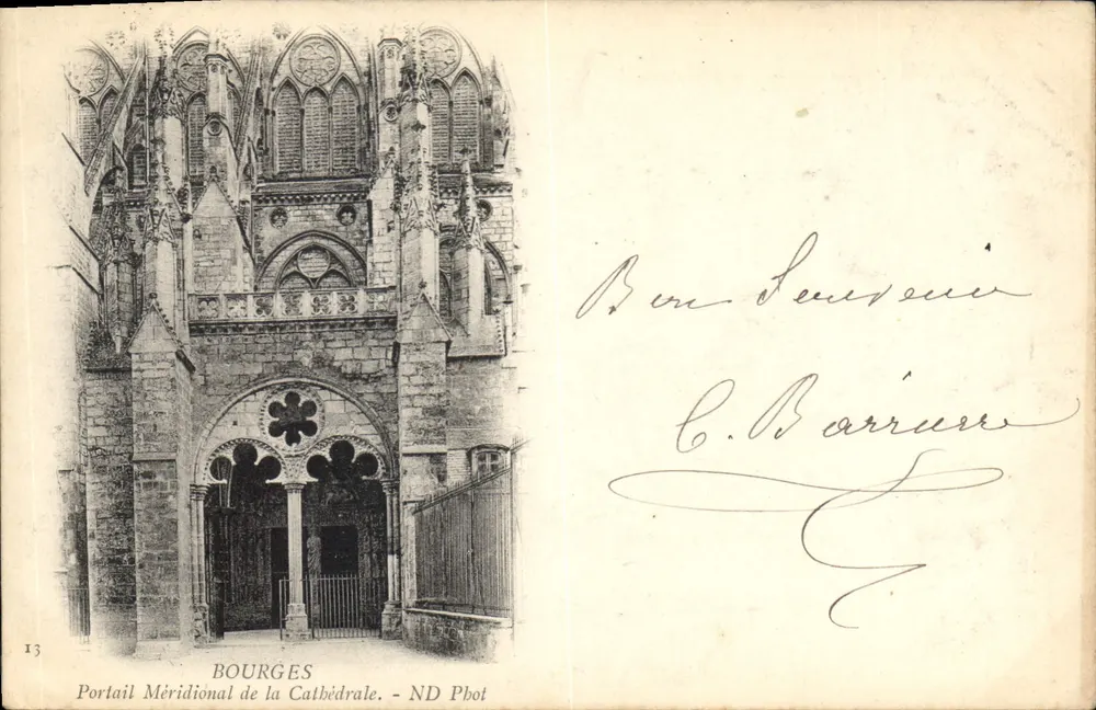 Bourges — Südtor der Kathedrale — ND Phot - Vorderseite