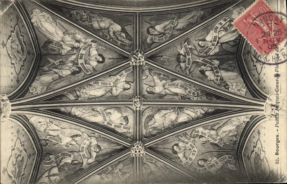 Teto da catedral de Bourges — detalhes das pinturas — editor Jacques Geurin, n°92 - Frente