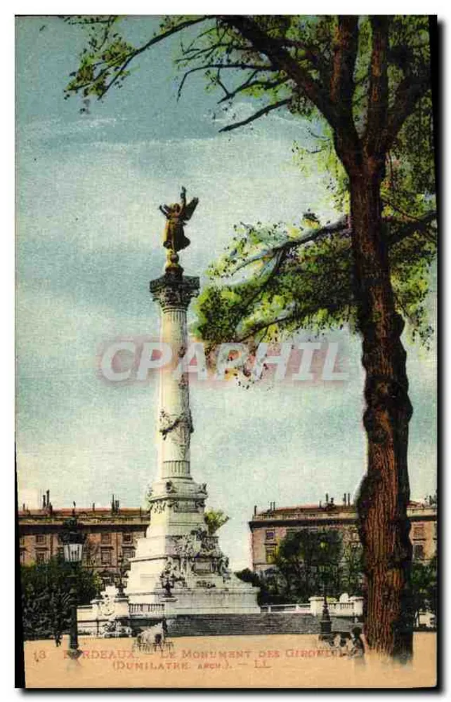 Bordeaux — Le Monument des Girondins (Dumilatre, arch.) — Éditeur LL - Frente