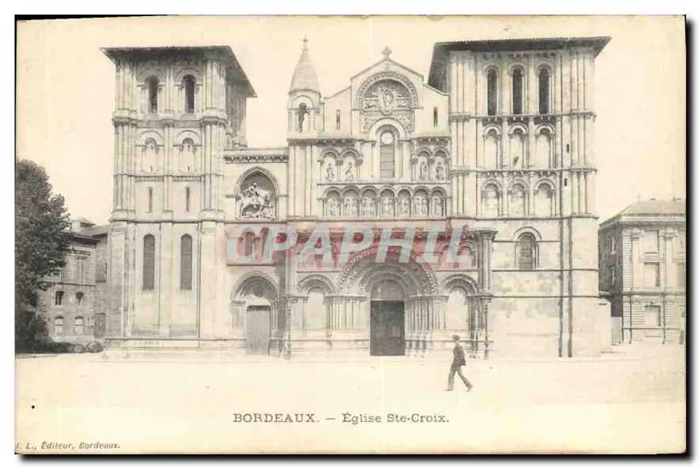 Bordeaux — Igreja de Santa Cruz — J. L., Editora, Bordeaux - Frente