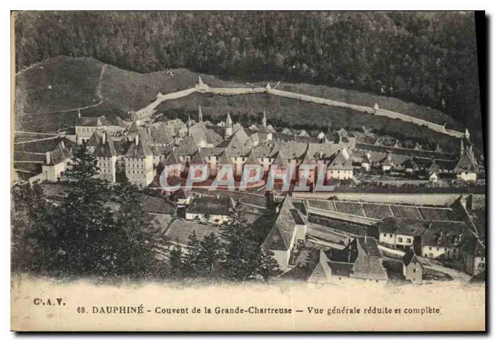 Dauphiné - Kloster der Grande-Chartreuse - Reduzierte und vollständige allgemeine Ansicht — C.L.A.V. n°60 - Vorderseite