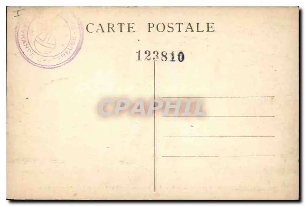 Dauphiné - Kloster der Grande-Chartreuse - Reduzierte und vollständige allgemeine Ansicht — C.L.A.V. n°60 - Rückseite