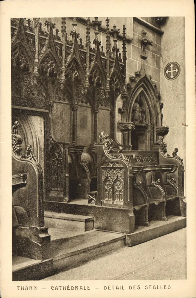 Thann — Catedral — Detalle de las sillas - Anverso