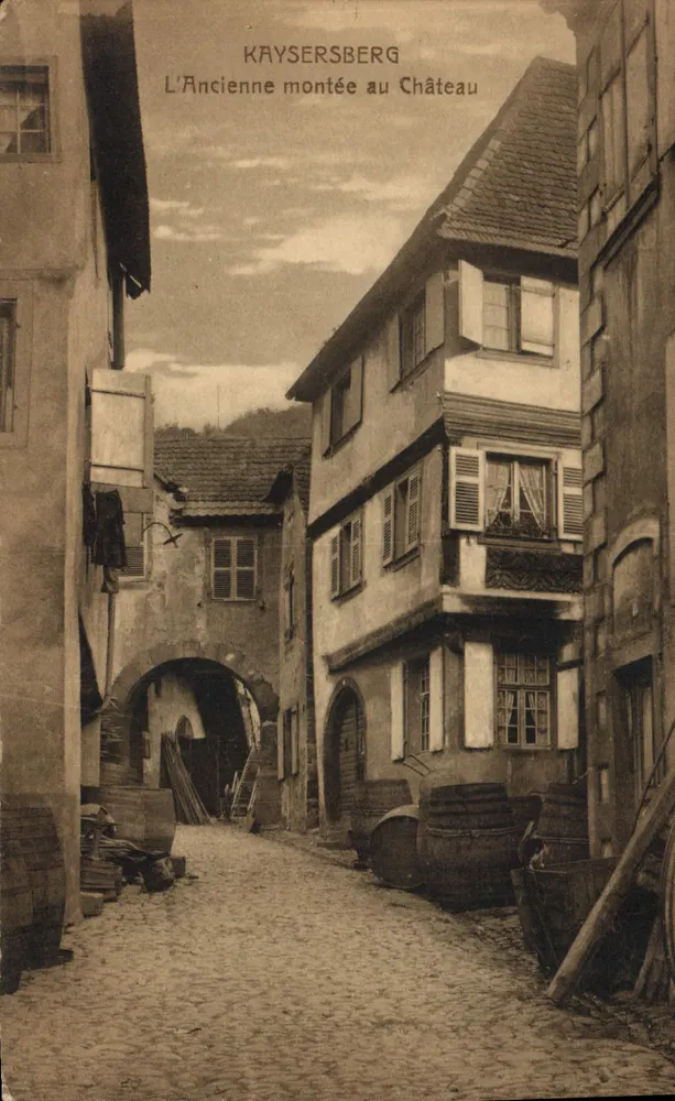 Kaysersberg — A Antiga subida ao Castelo — Jean Kaster, fot. edit. (Haut-Rhin) - Frente