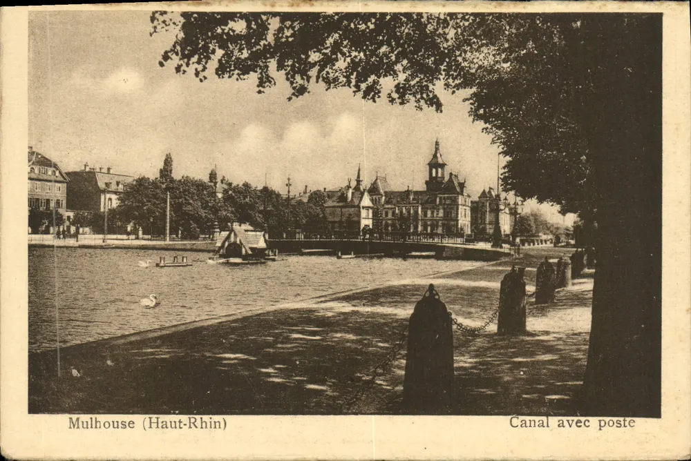 Mulhouse (Haut-Rhin) — Canal com correio — Maison d'édition Karl Bischoff, Strasbourg - Frente