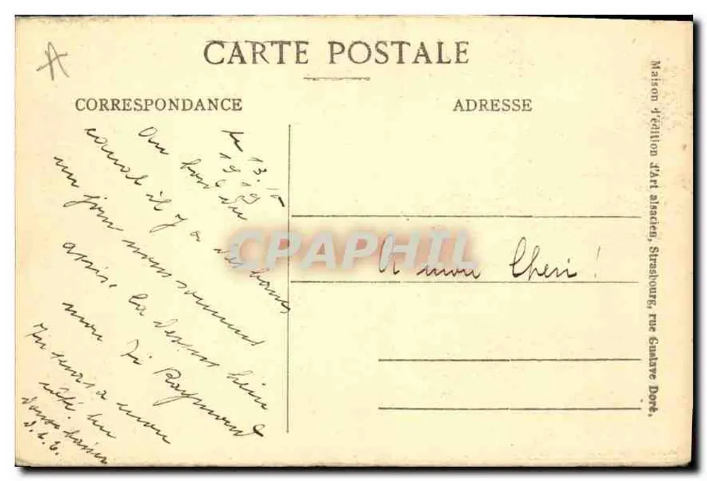 Mulhouse (Haut-Rhin) — Canal com correio — Maison d'édition Karl Bischoff, Strasbourg - Verso
