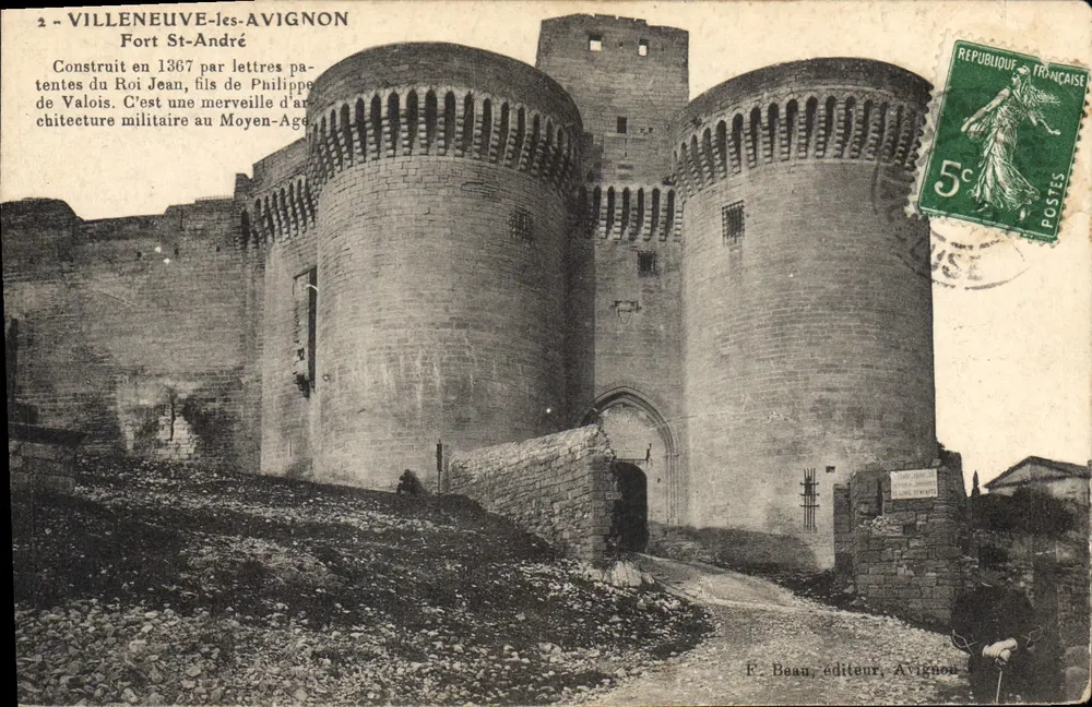 Villeneuve-lès-Avignon — Fort Saint-André — F. Beau, editor, Avignon - Frente