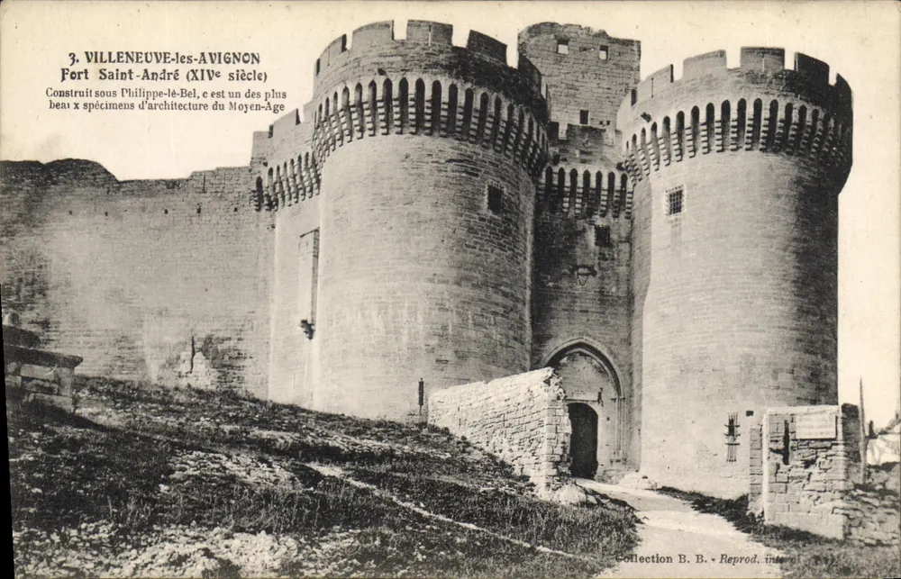 Villeneuve-lès-Avignon — Fort Saint-André (século XIV) — Coleção B.B. - Frente