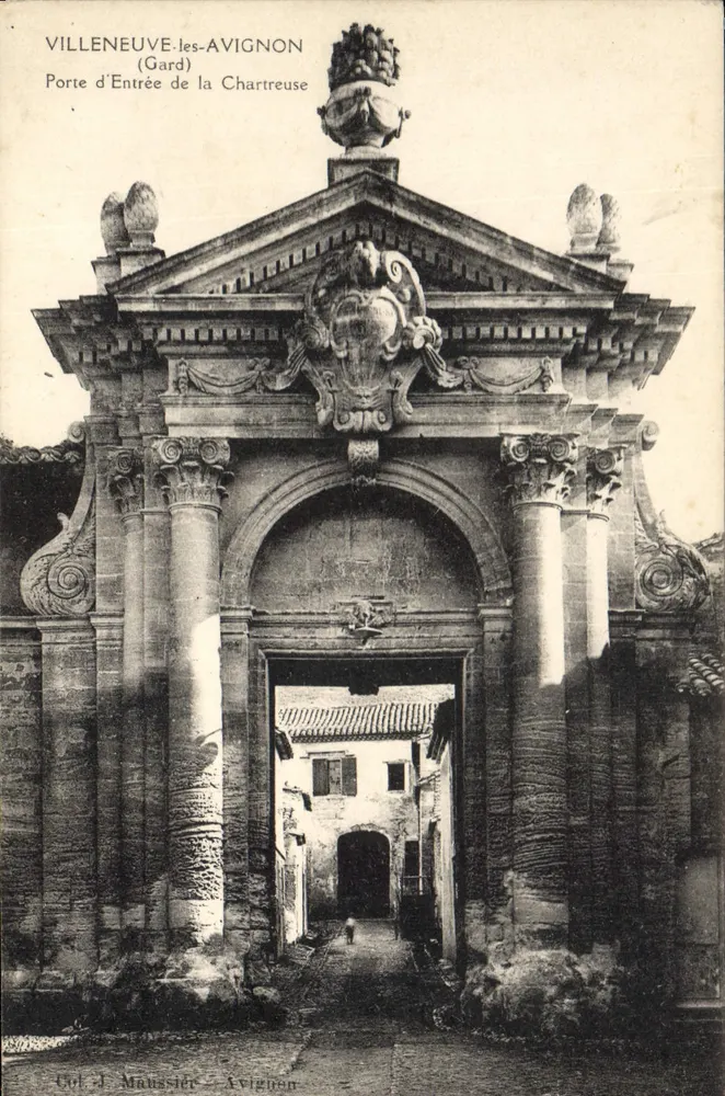Villeneuve-lès-Avignon — Eingangstor der Chartreuse — Col J. Maussière - Avignon - Vorderseite