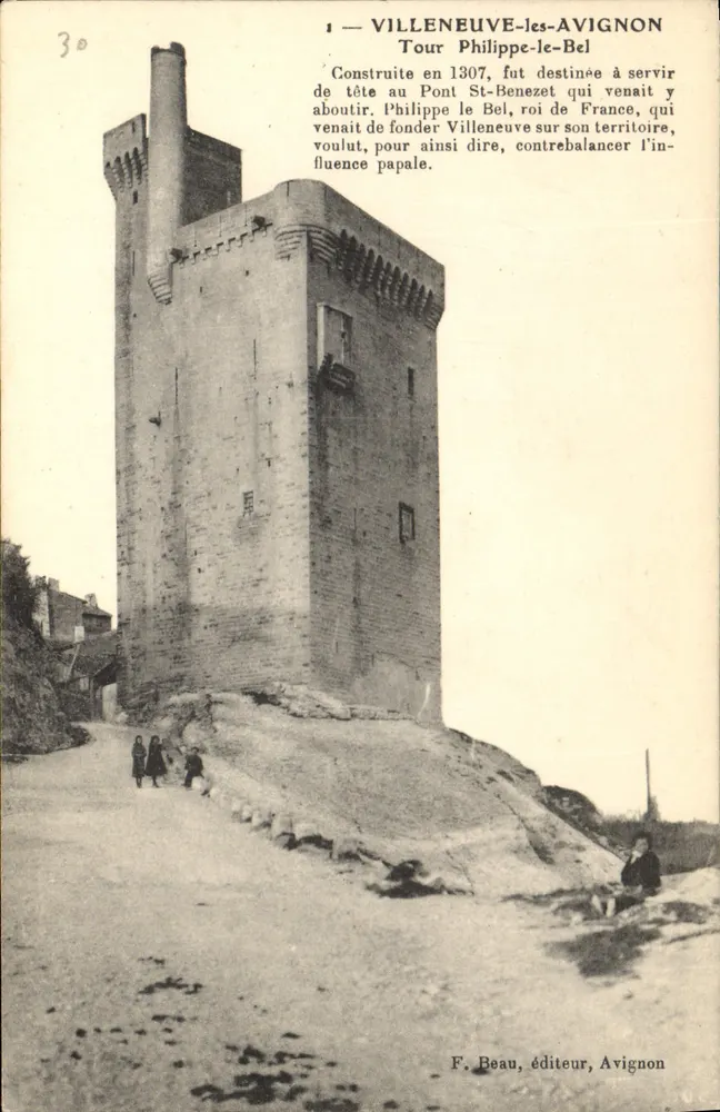Villeneuve-lès-Avignon — Turm von Philippe-le-Bel — F. Beau, Verlag, Avignon - Vorderseite