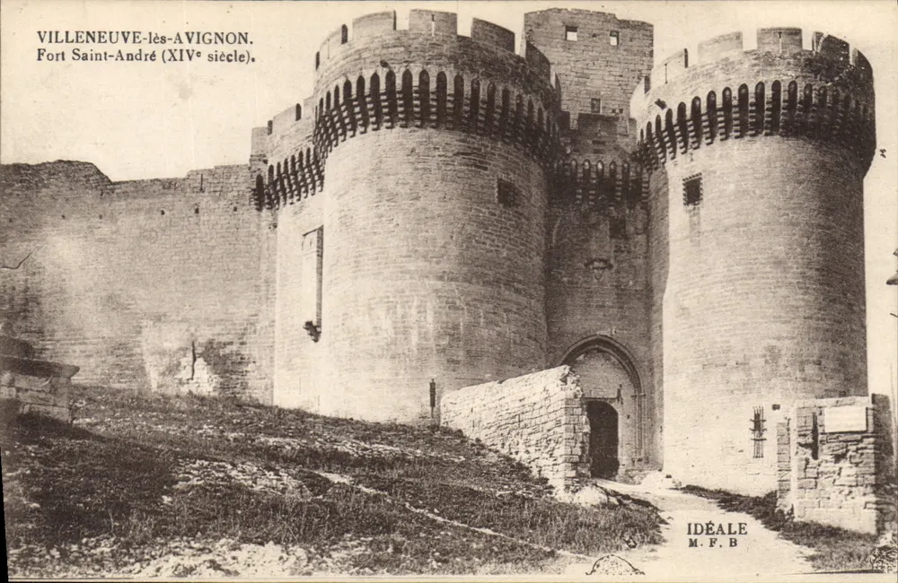 Villeneuve-lès-Avignon — Fort Saint-André (14. Jahrhundert) — Künstleredition IDÉALE M.F.B. - Vorderseite