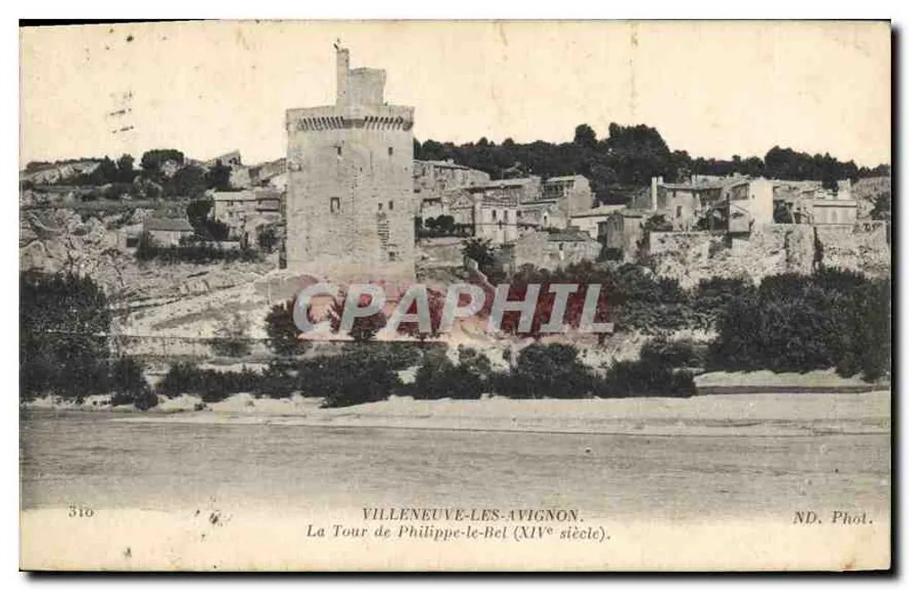 Villeneuve-lès-Avignon — Die Turm von Philipp dem Schönen (14. Jahrhundert) — ND. Foto. - Vorderseite