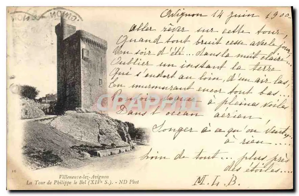 Villeneuve-lès-Avignon — Die Turm von Philip der Gute (12. Jh.) — ND Phot - Vorderseite