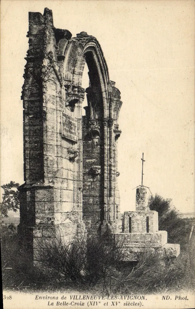 La Belle-Croix — Ruinen des 14. und 15. Jahrhunderts — Umgebung von VILLENEUVE-LES-AVIGNON. ND. Fotografie. - Vorderseite