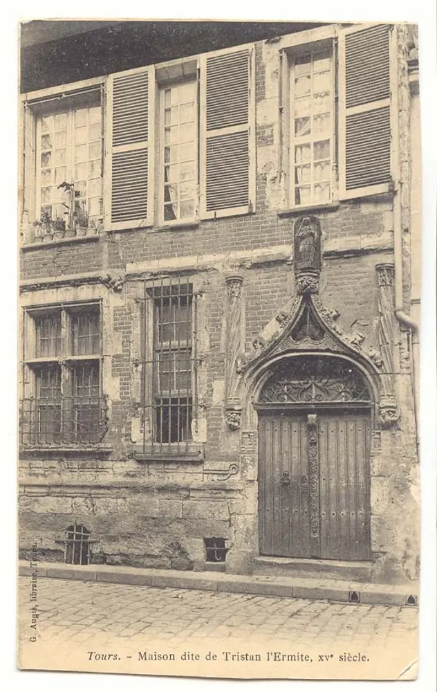 Tours - Haus genannt Tristan l'Ermité, 15. Jahrhundert — G. Augé, Buchhandlung, Tours - Vorderseite