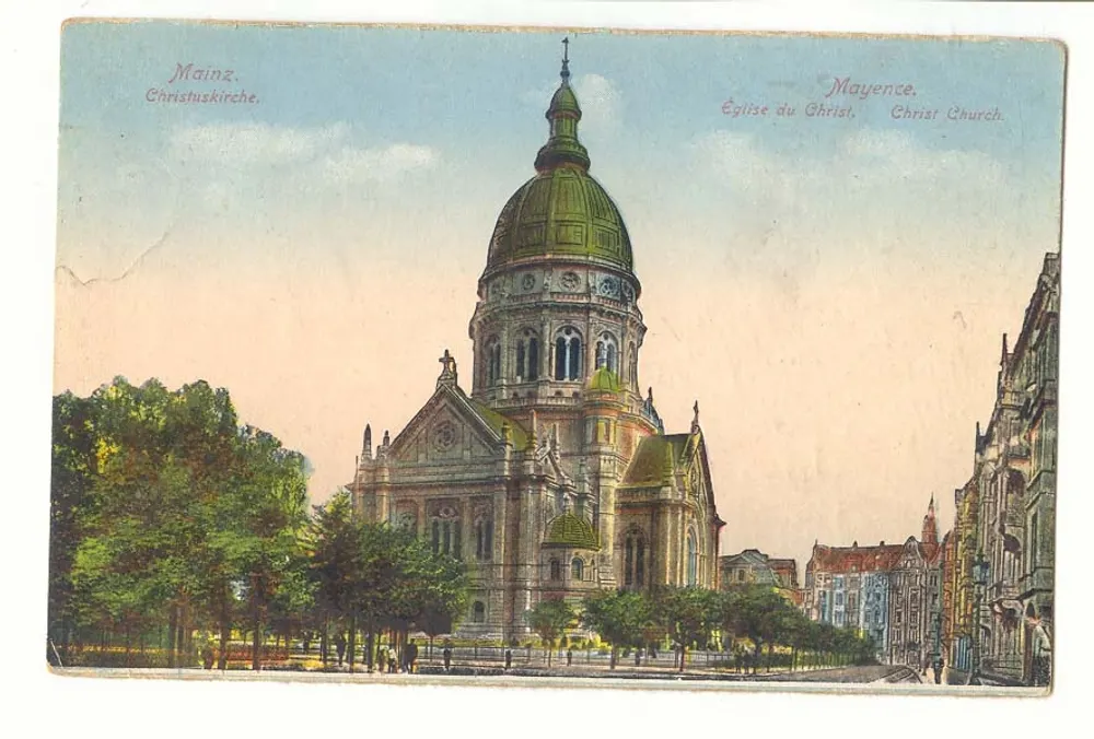 Iglesia del Cristo — Mainz — editor y número de serie ilegibles - Anverso
