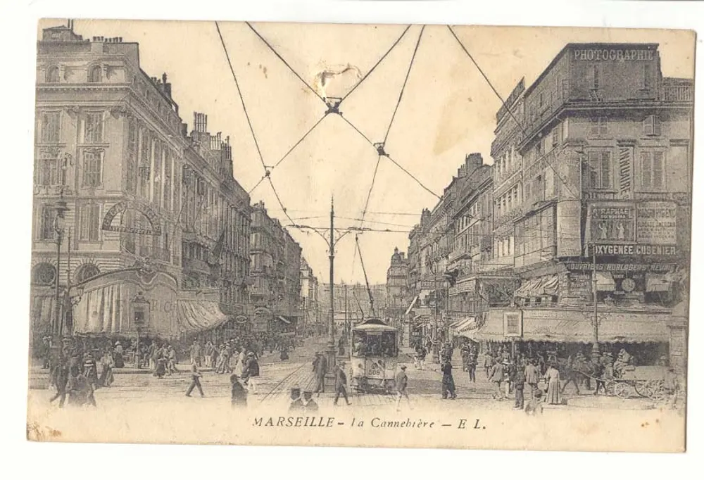 Marselha - a Cannebière — E.L. - Frente