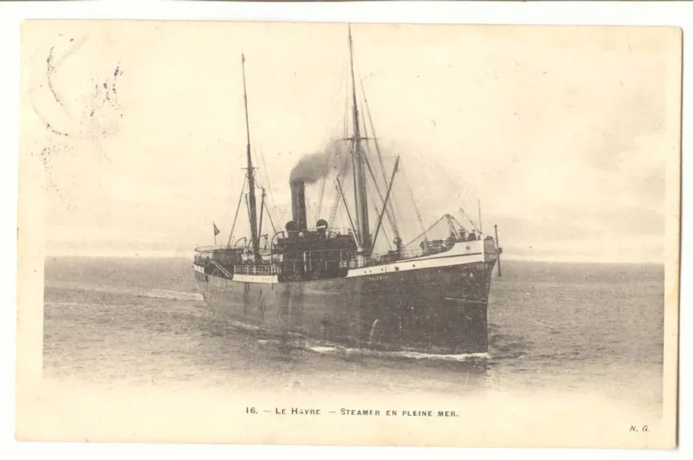 Le Havre — Dampfschiff auf See — N.G. n°16 - Vorderseite
