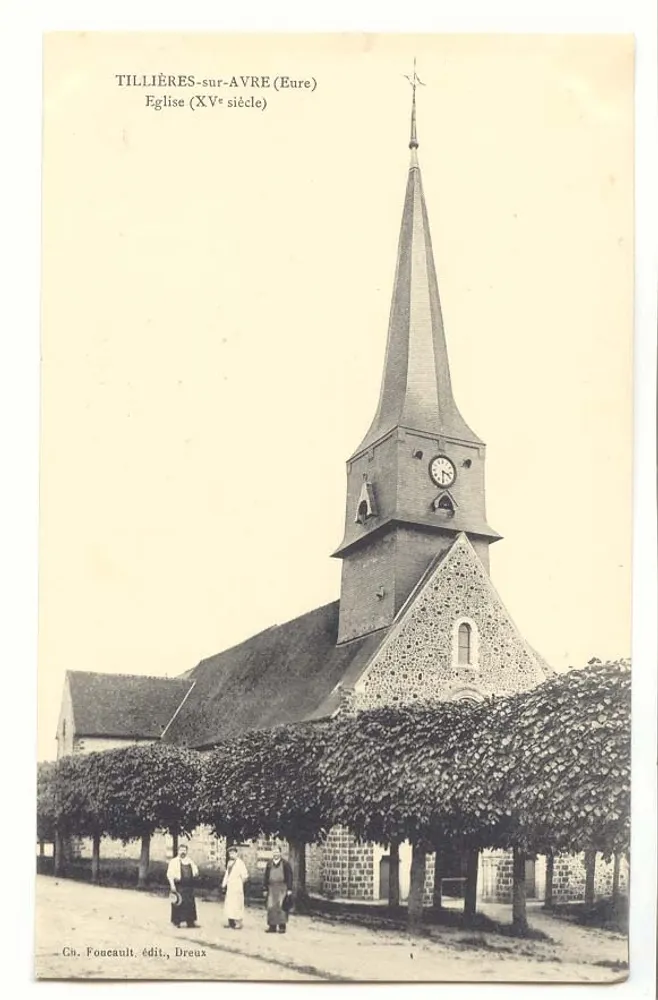 TILLIÈRES-sur-AVRE (Eure) — Kirche (15. Jahrhundert) — Ca. Foncault, Dreux - Vorderseite